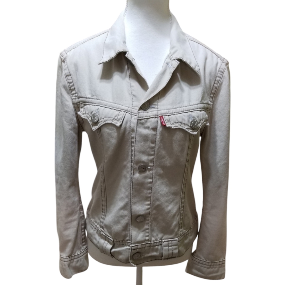 Levi's Women's Size M Ivory Trucker Jacket 70925